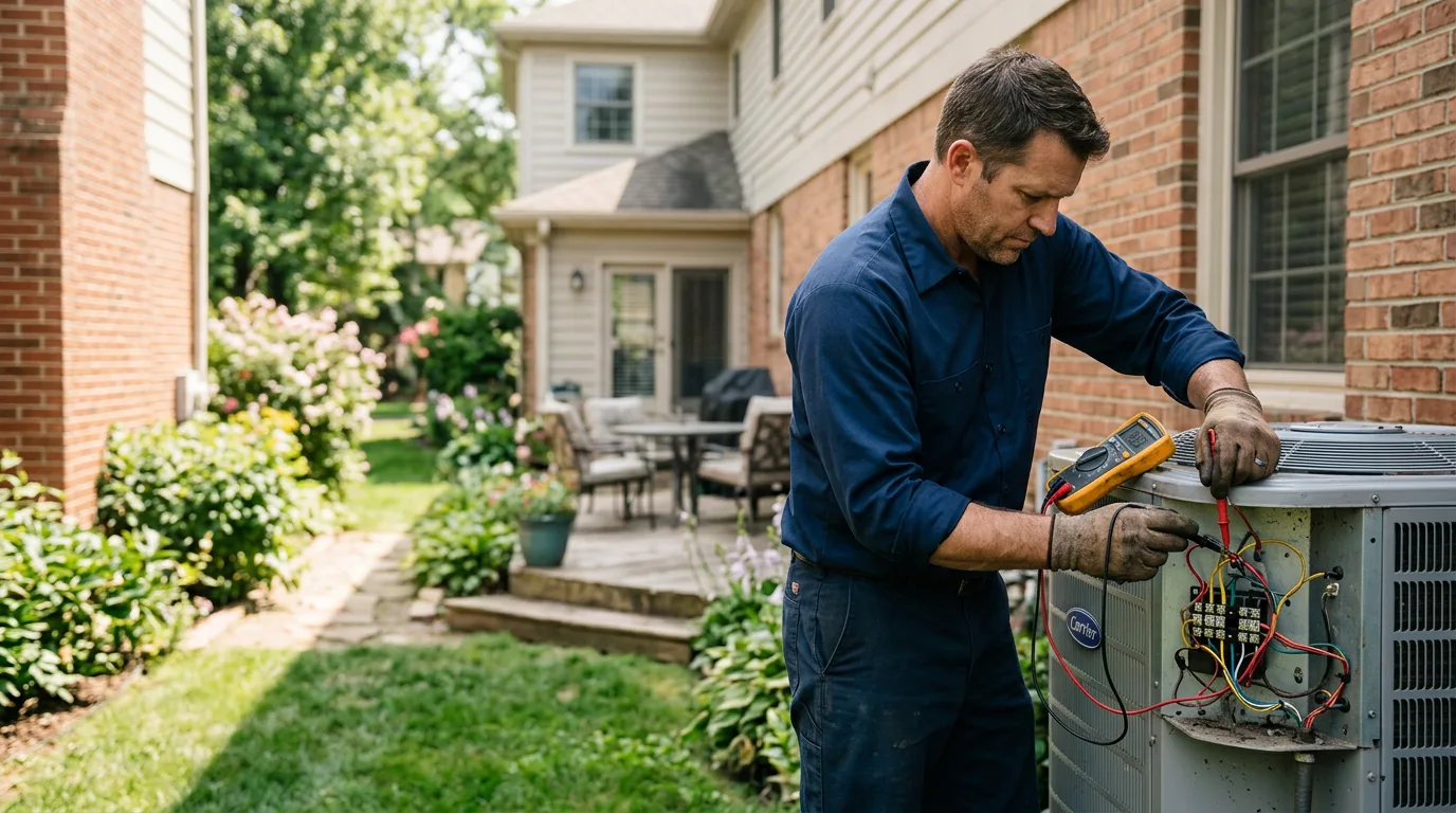 HVAC technician working near Clymer, NY